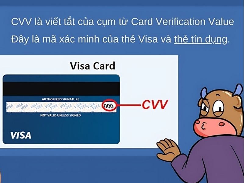 Mã CVV nằm ở vị trí nào trên thẻ tín dụng